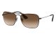 Ray Ban 0RB3610 913913 58 MATTE BLACK ANTIQUE BROWN GRADIENT DARK BROWN Metal Unisex