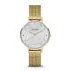 Skagen Gold-Tone Ladies Watch SKW2150  Gold-tone stainless steel case. Gold-tone stainless steel bracelet. Silver dial. Quartz movement. Mineral crystal. Water resistant 30 meters. Case 30mm.