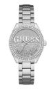 Guess Analog Stainless Steel watch with Stainless Steel band in Ladies Silver For Her with a 36.5MM case diameter and model number U0987L1